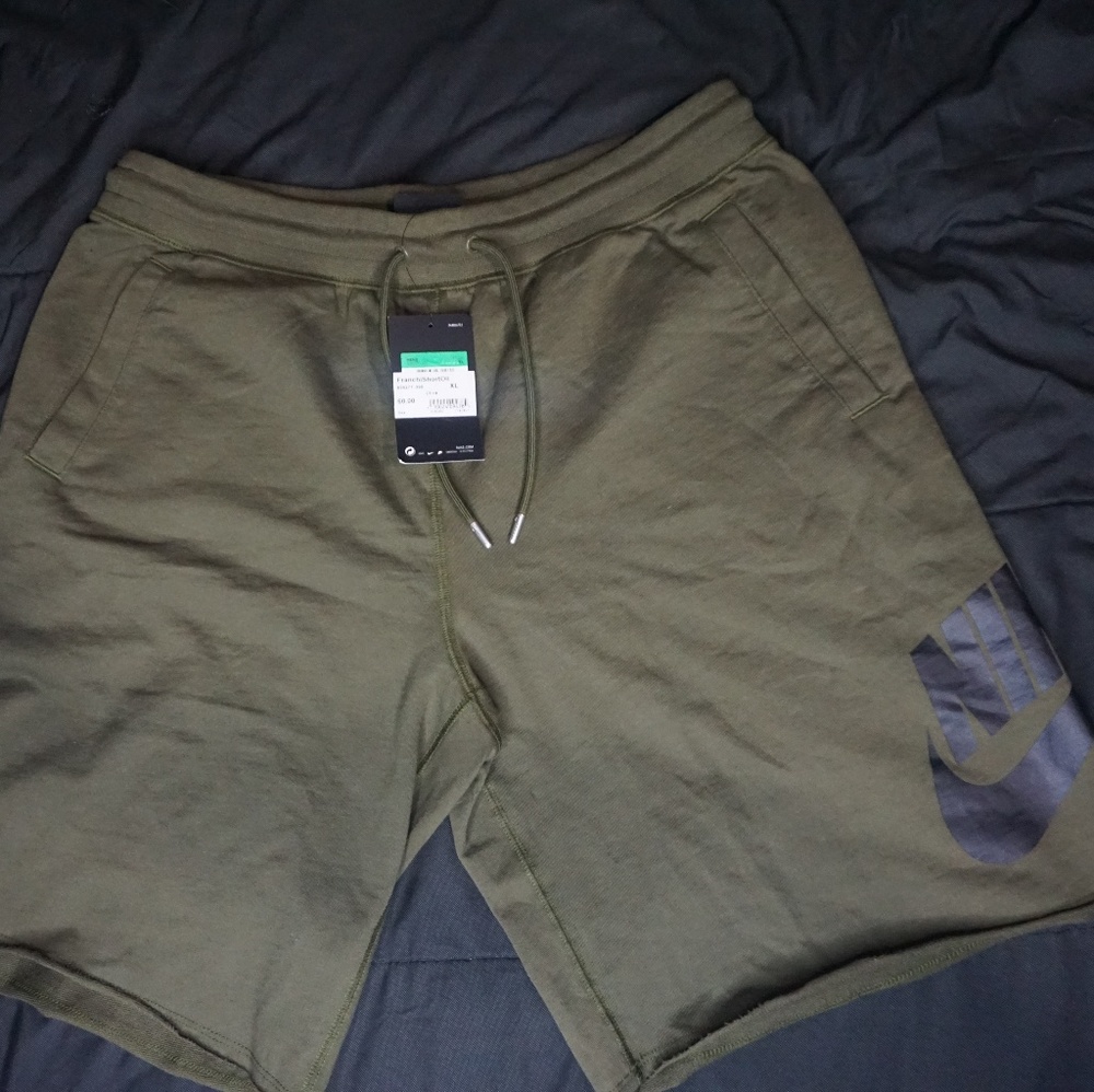 olive green shorts